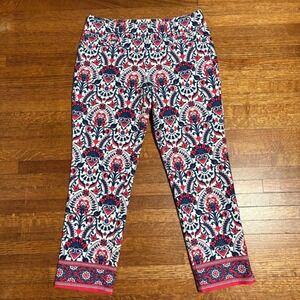 Ann Taylor LOFT Marisa Pants 2P Petite Boho Tile Print Ankle‎ Pants